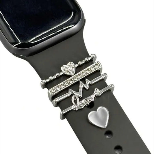 5pcs Rhinestone Watchband Rings