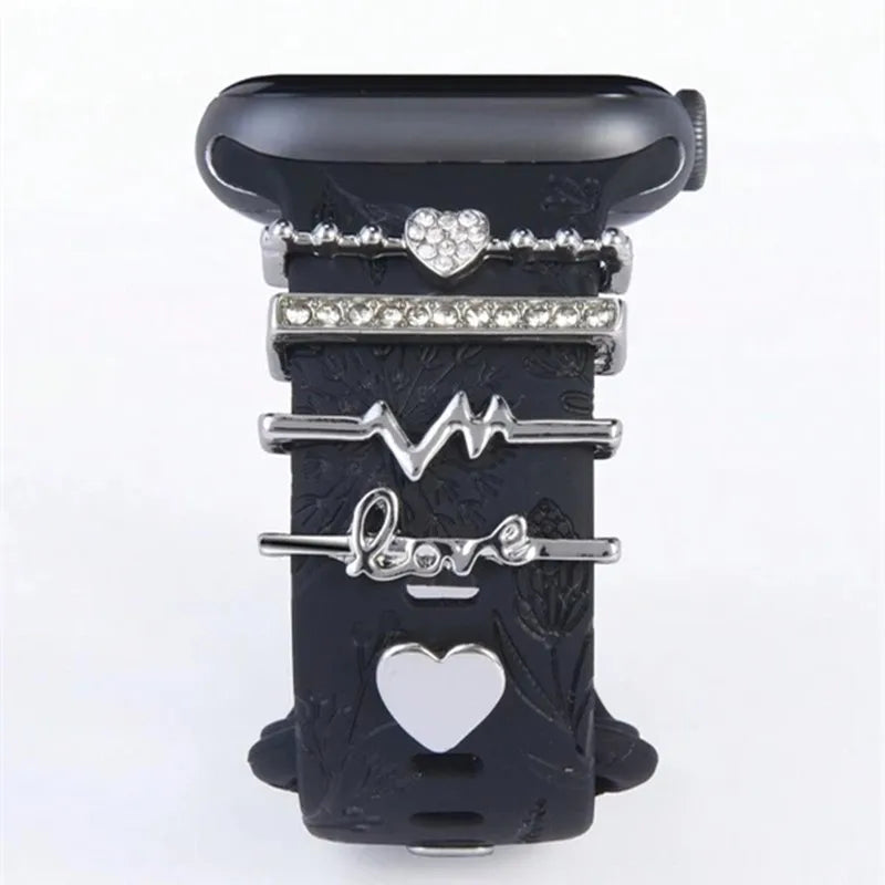5pcs Rhinestone Watchband Rings